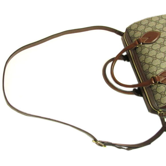 Gucci Shoulder Bag leather GG Supreme canvas beige brown - Picture 11 of 16